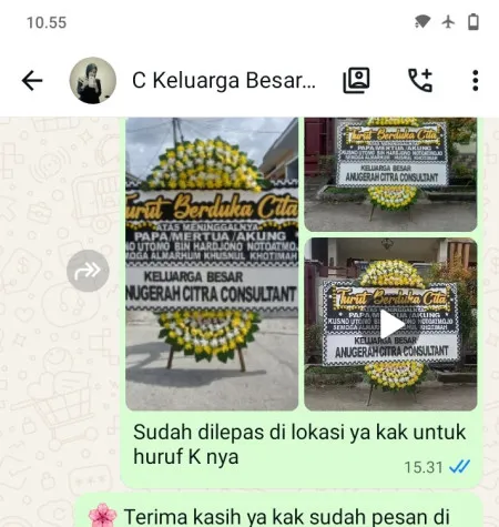 Pengiriman Papan Bunga Duka Manis Jaya