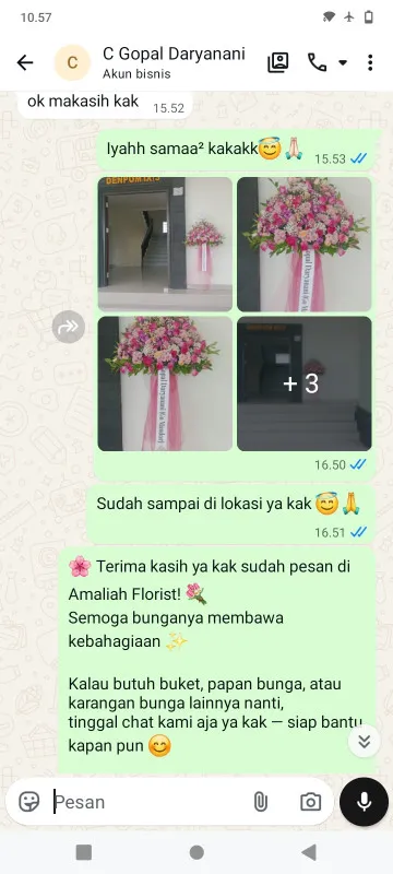 Pengiriman Karangan Bunga Manis Jaya